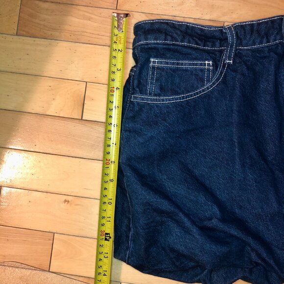 [Women's XL] ZARA Denim Bubble Skirt Dark Wash Balloon Mini Skirt Retro Y2K ｡˚○ - Picture 8 of 8